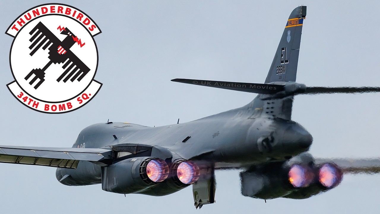 Two B-1B Lancers monstering out of RAF Fairford - 18th June 2026