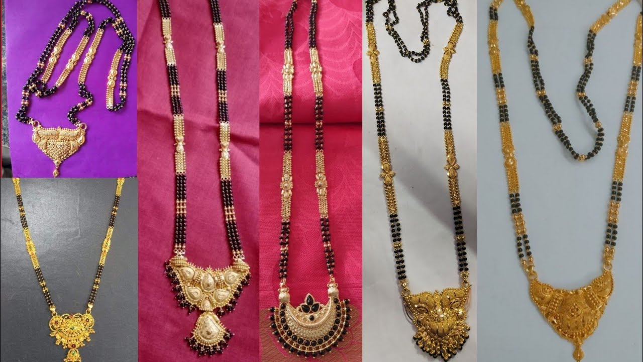 latest model gold  long black beads chain designs 2024(@mrfashionworld )