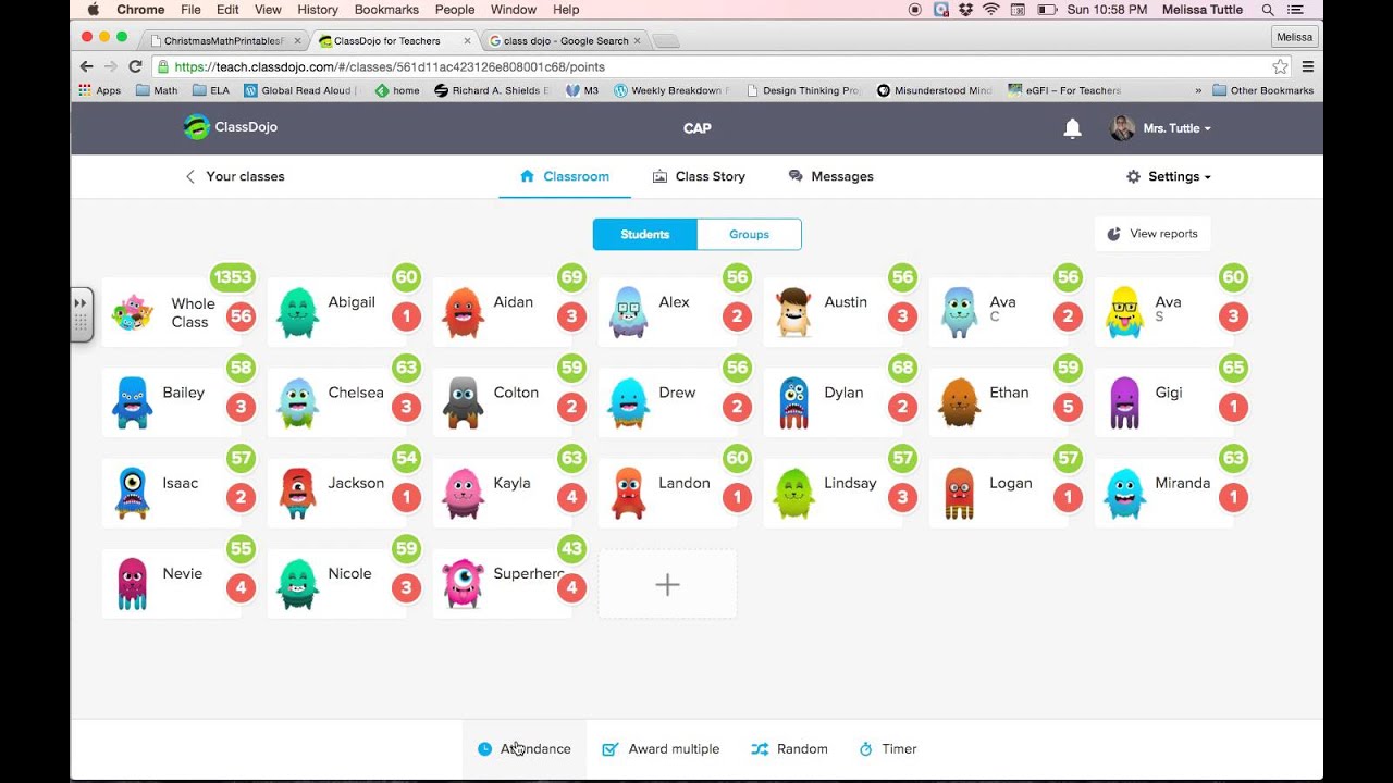 How I use Class Dojo