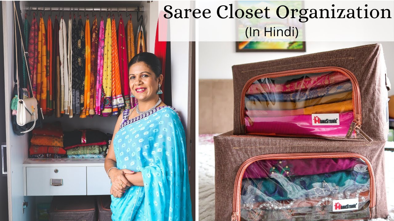 Saree Closet Organization - How To Organize Sarees, Suits, Lehengas (With English Subtitles)