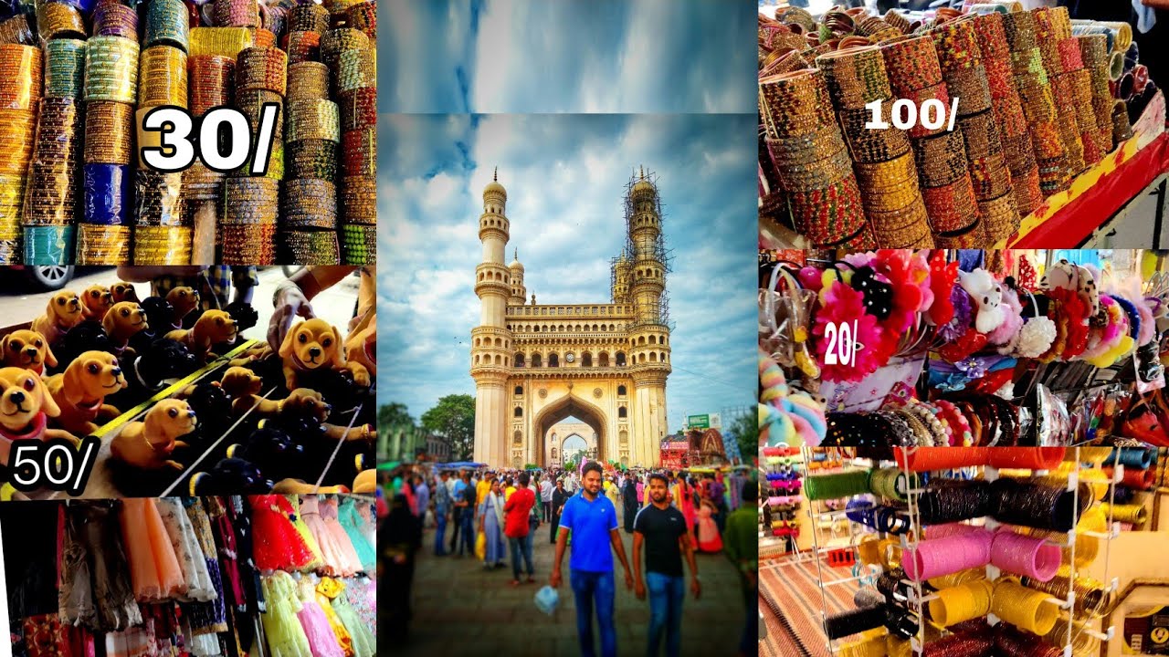 Charminar Street shopping ||Hyderabad night shopping