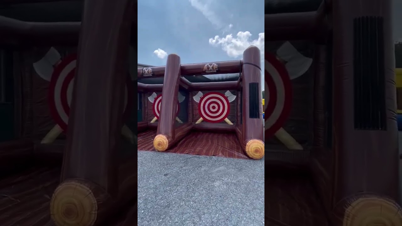 Double Inflatable Axe Throwing Carnival Game | 3 Monkeys Inflatables | Party and Event Rentals PA/MD