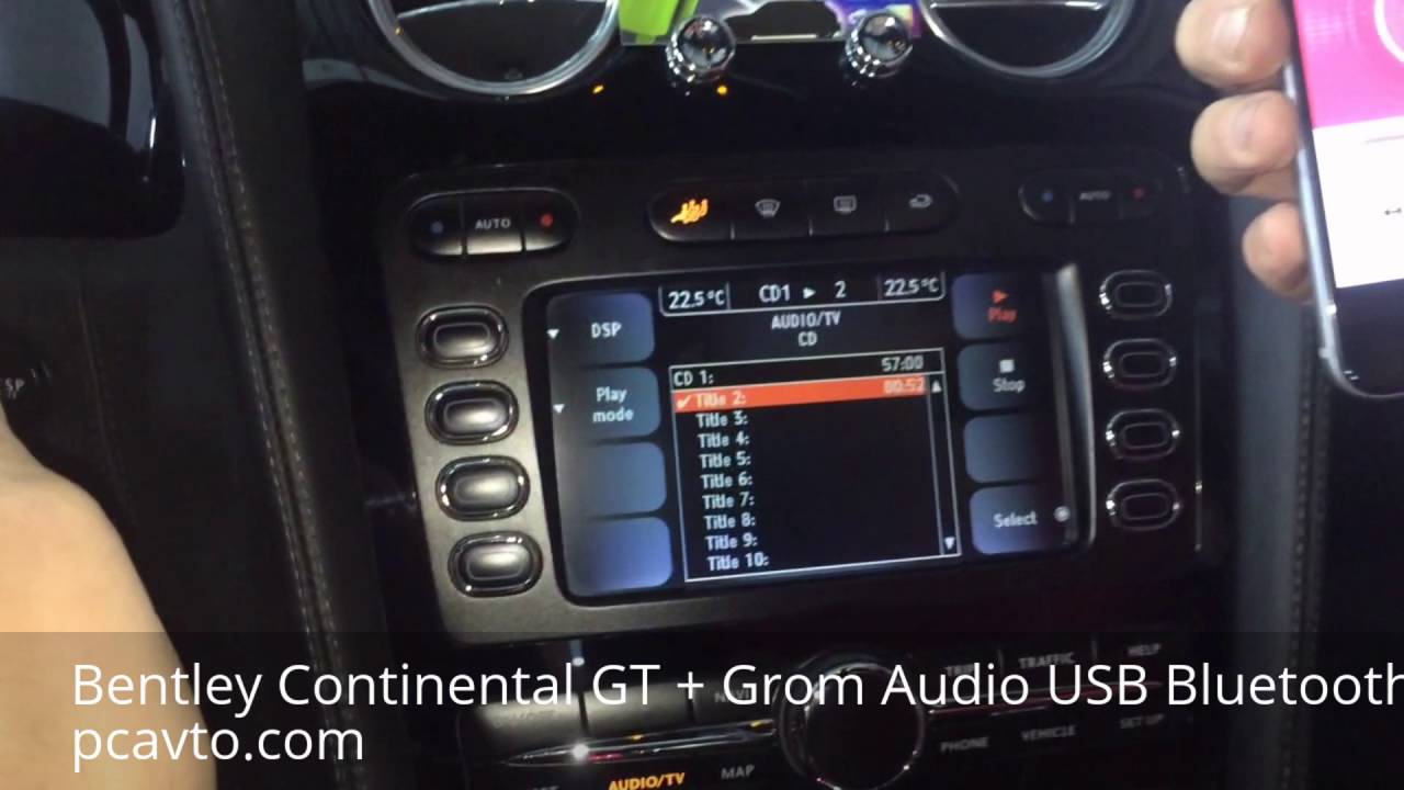 Bentley Continental GT + Grom Audio USB Bluetooth AUX (pcavto.com)