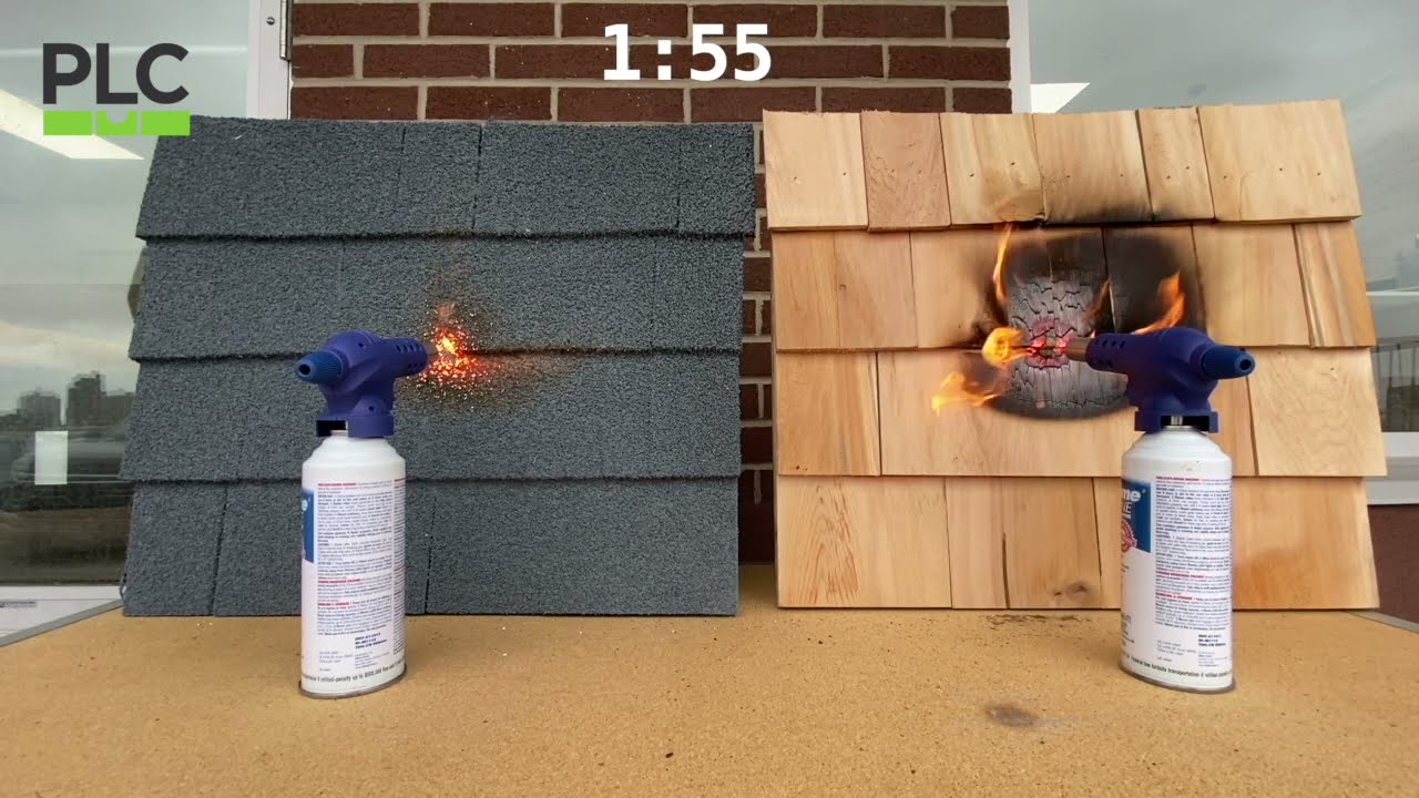 Fire Test on Cork Spray Vs Wooden Shingles -  Cork Elite PRO