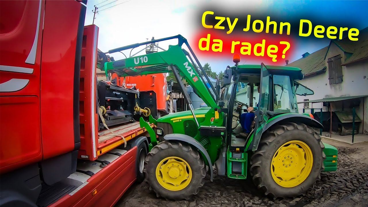 Czy ciagnik John Deere dźwignie - przystawka do kukurydzy Capello Quasar [Korbanek]