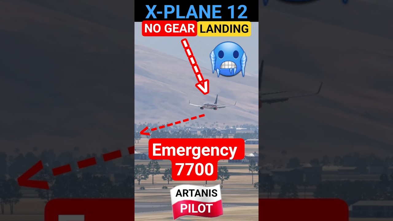 🛬🔥 Polski Pilot ląduje w Santiago de Chile bez wysuniętego podwozia awaryjnego lądowania B737 XP12