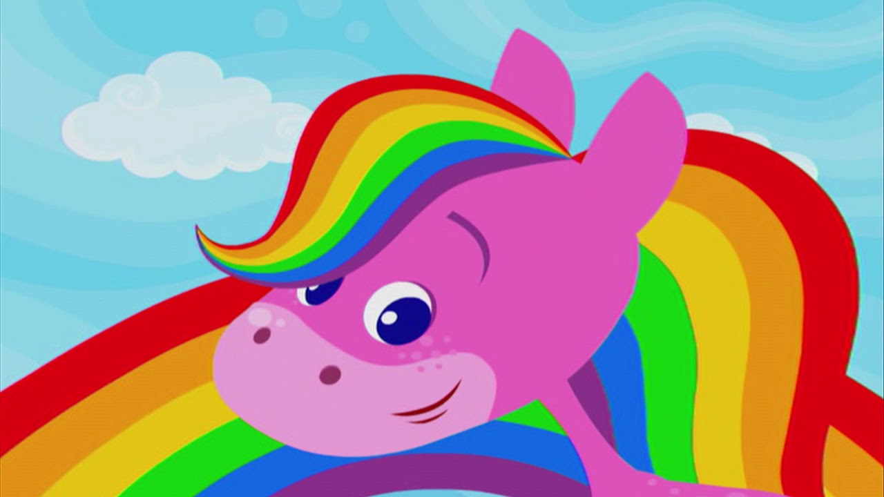 APPRENDRE LES COULEURS AVEC LE CHEVAL ARC-EN-CIEL | BabyFirst TV
