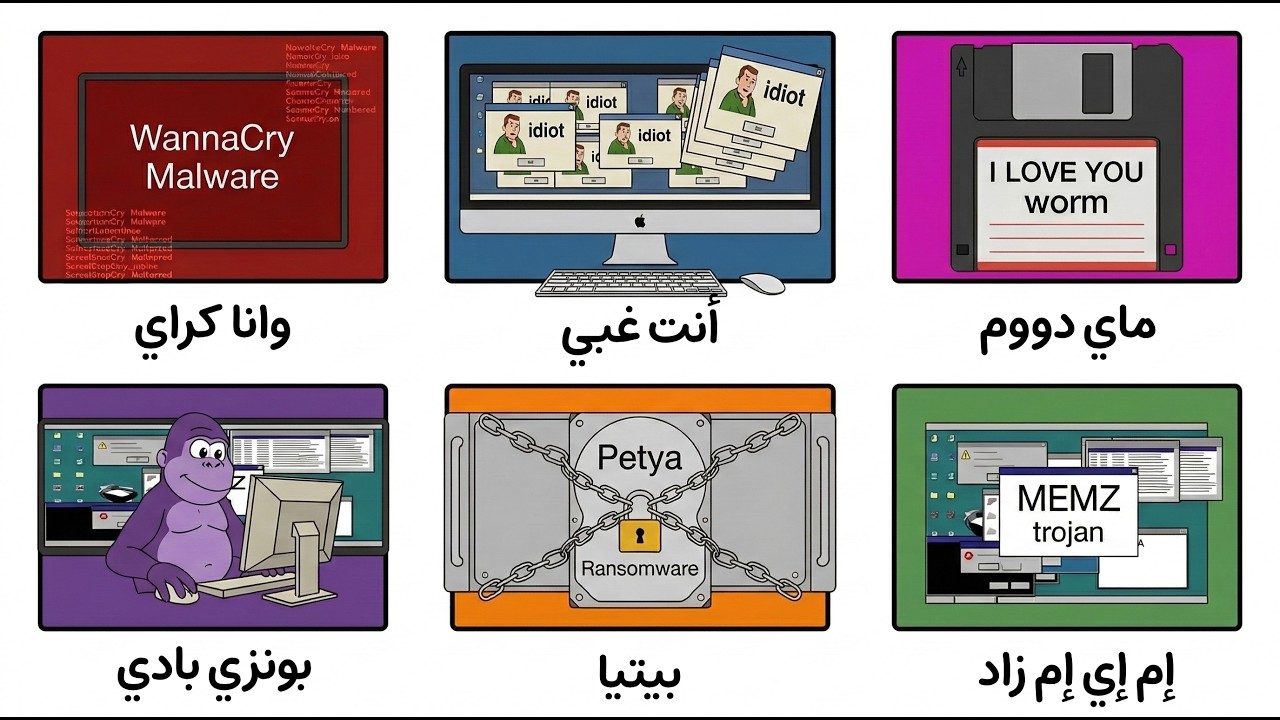 فيروسات دمرت العالم.. لا تفتح هذه الملفات! ⚠️