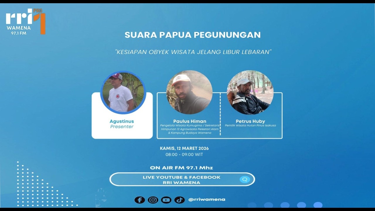 DIALOG INTERAKTIF - KESIAPAN OBYEK WISATA JELANG LIBUR LEBARAN #rriwamena