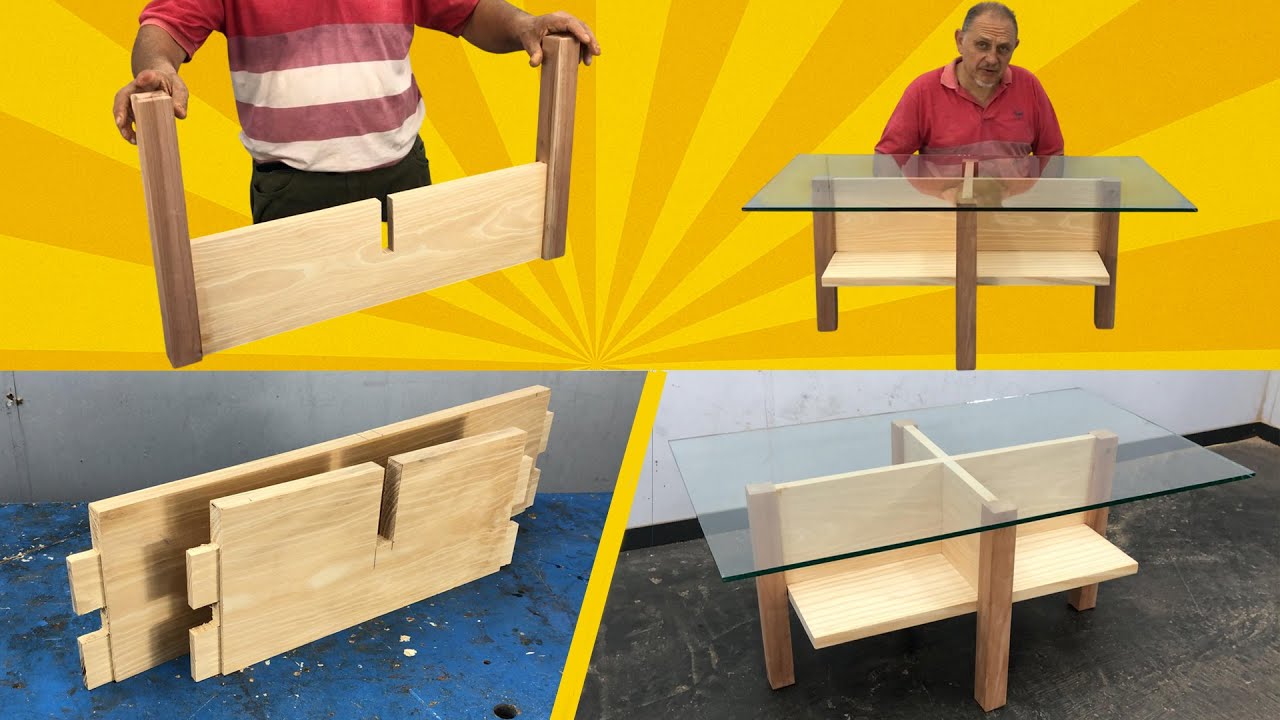 Mesa de sala o ratona muy f&aacute;cil de hacer - Tutorial de carpinter&iacute;a