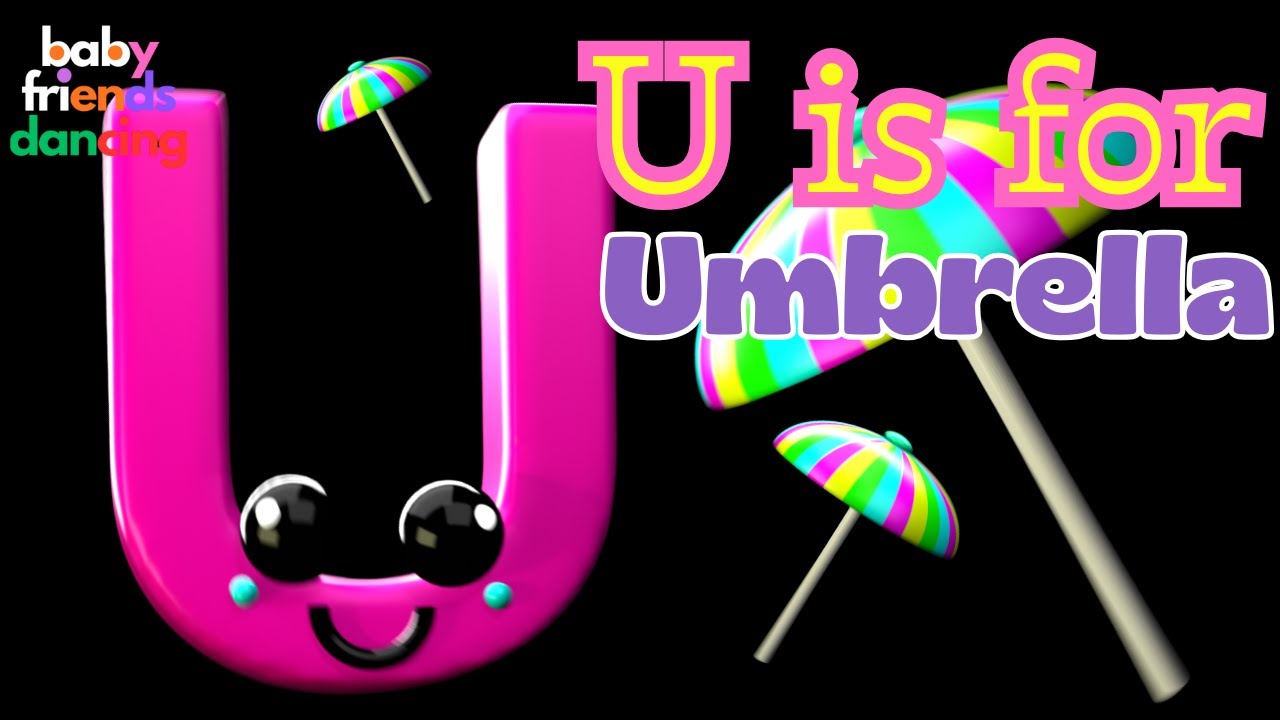 Letter U Song for Babies ☔ U is for Umbrella | Phonics & Rainy Day Sensory Video