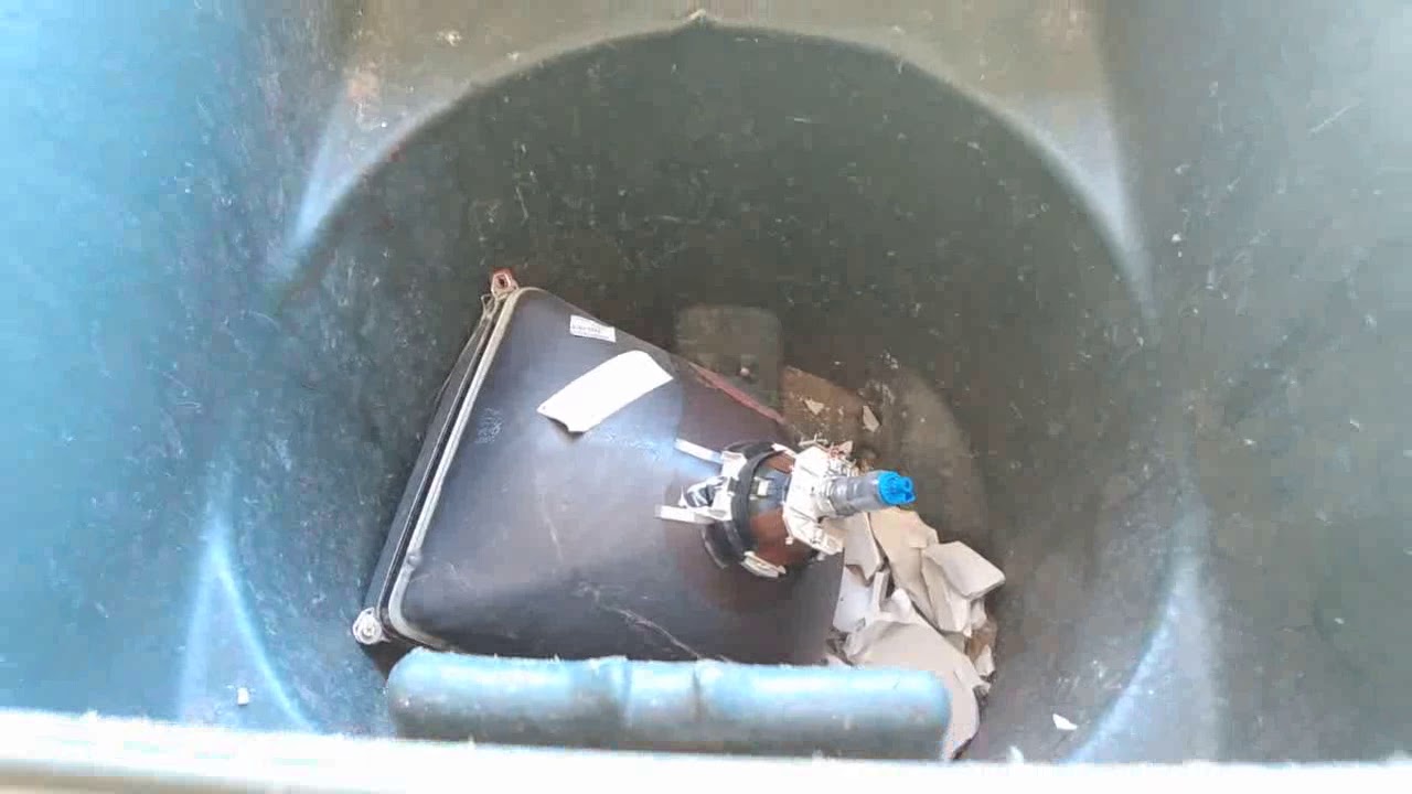 1994 Sterling Windham toilet and CRT smashed!