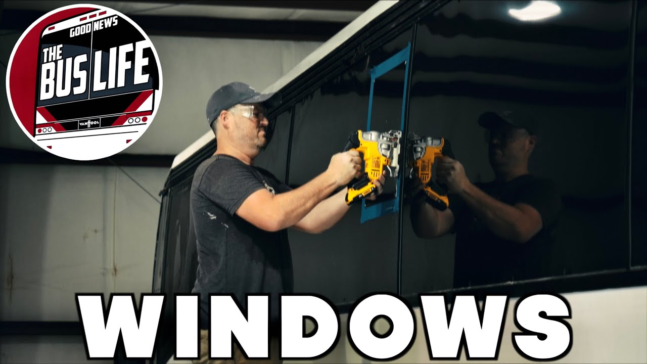 Installing Euro RV Windows & Skylights in our Bus Conversion!