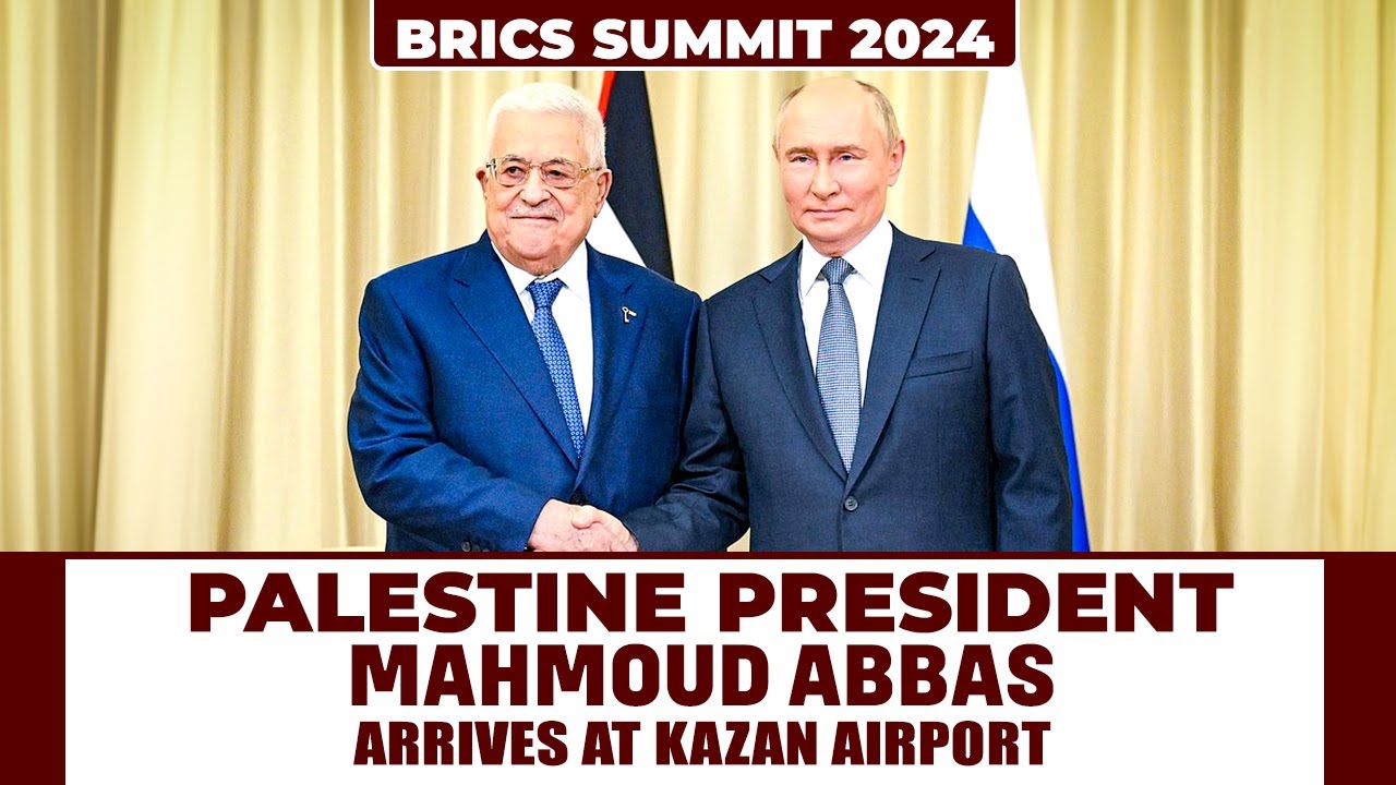 LIVE:Palestine President Mahmoud Abbas arrives at Kazan Airport | BRICS Summit 2024 | Russia | Putin