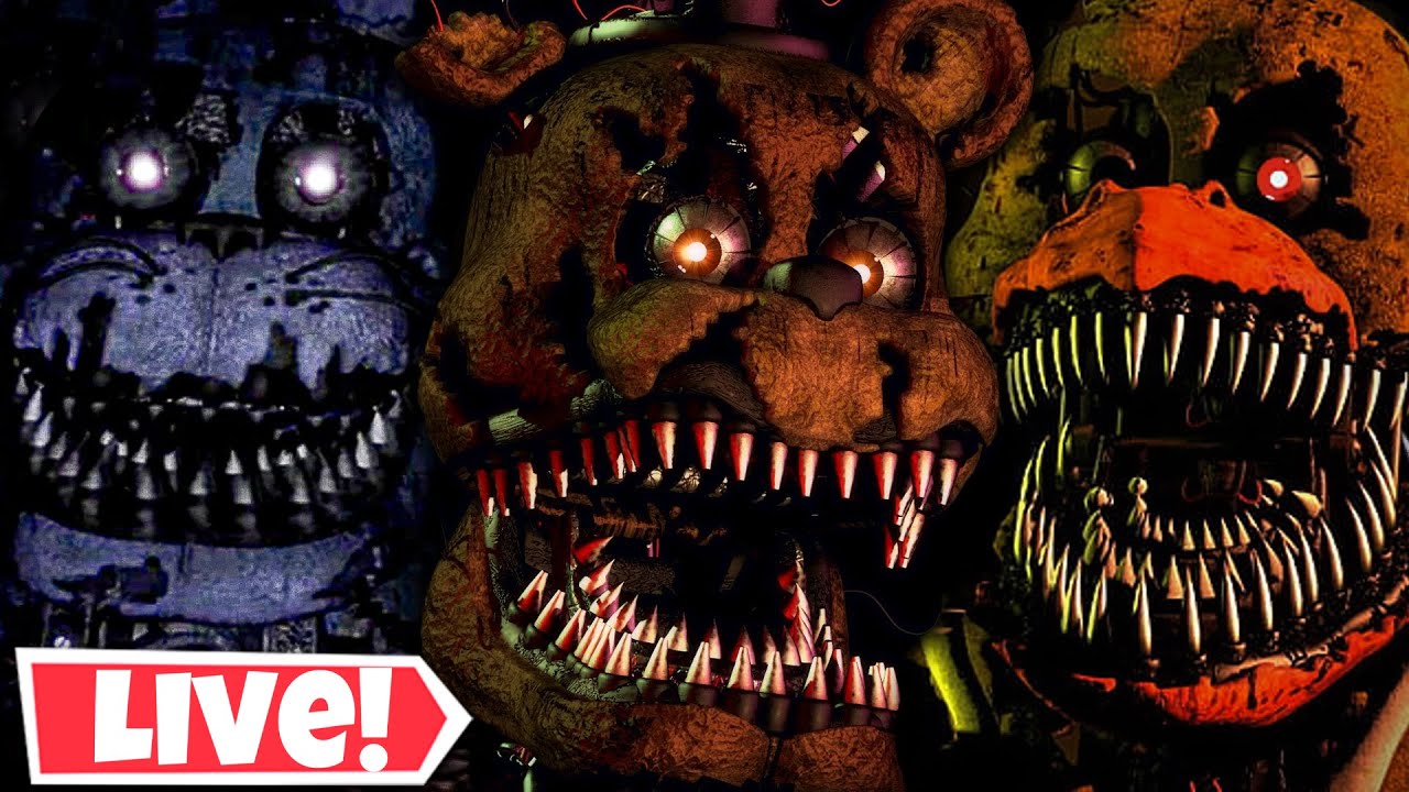 Playing Five Nights At Freddy's 4 For The First Time LIVE!!