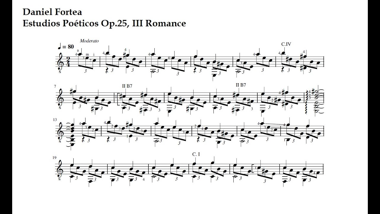 Daniel Fortea. Op.25, III Romance