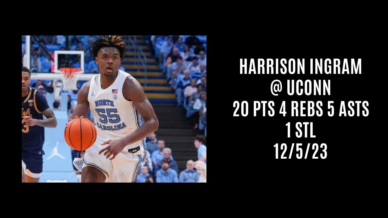 Harrison Ingram @ Uconn (20 PTS 4 REBS 5 ASTS 1 STL) 12/5/23