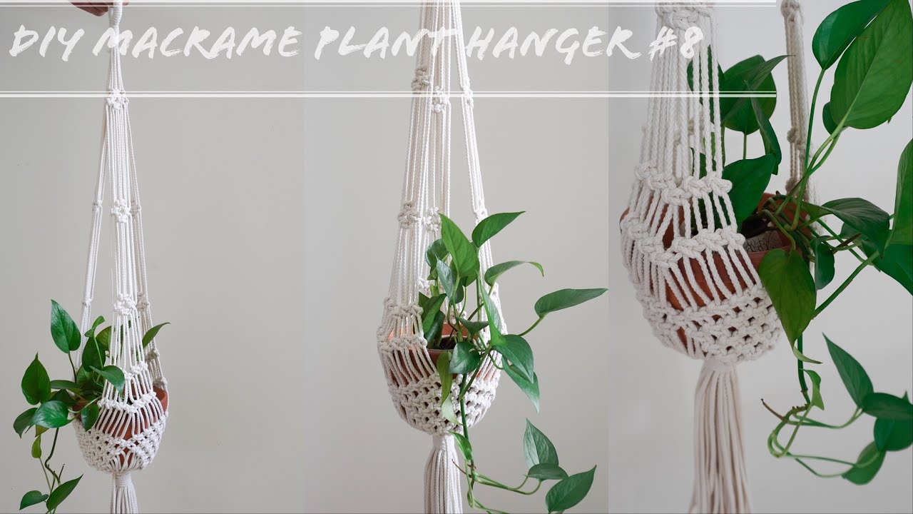 How to make a macrame plant hanger without ring #8 Super easy for beginners diy tutorial