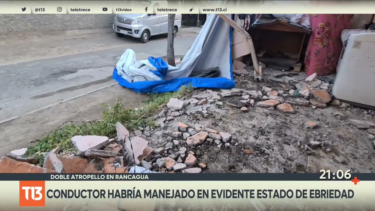 Rancagua: Conductor chocó contra una casa y atropelló a menor de un año y su madre