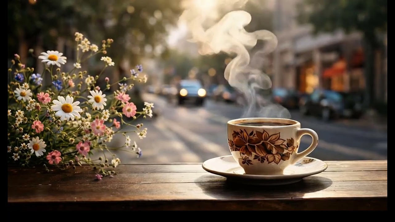 Cozy Urban Morning ☕ Relaxing Coffee Ambience with Soft LoFi Jazz (4K)