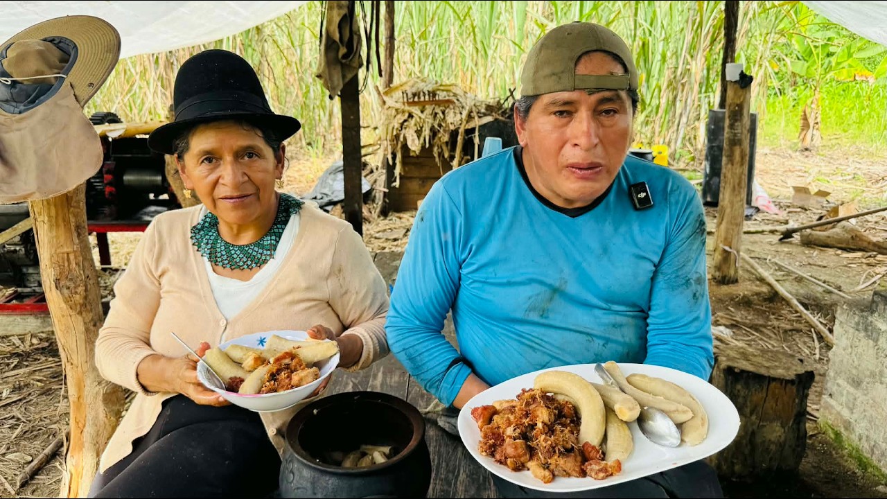 Sabor del campo, fritada de chancho recien hecha en la molienda