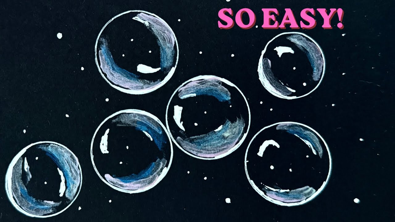 How to Paint Bubbles | Easy Bubble Painting Tutorial (Beginner Friendly)