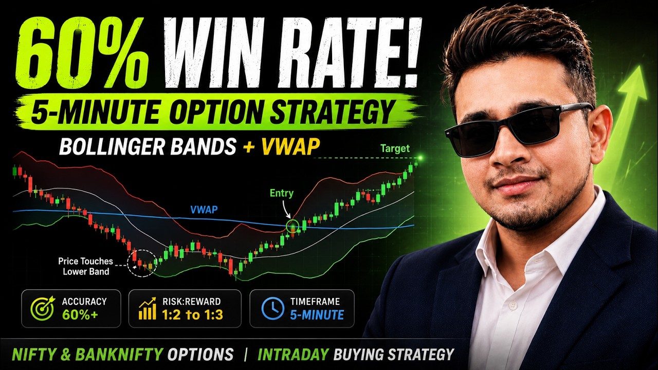 Simple Options Trading Strategy Using VWAP & Bollinger Bands || Best Bollinger Bands + VWAP Strategy