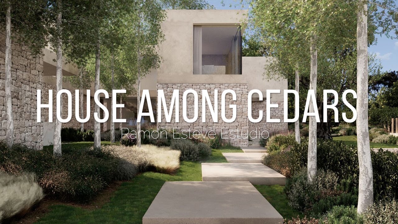 Nature-Inspired House Design: Mixes Concrete and Stone With Porches Extend Views Into Garden