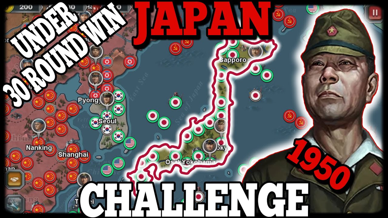 💥 CHALLENGE JAPAN 1950 FULL WORLD CONQUEST  2-Star Under 30Rds Win💥