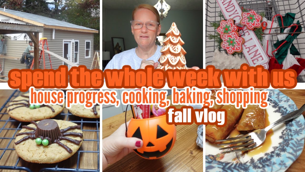 SPEND THE WHOLE WEEK WITH US // TINY HOUSE UPDATES, LOTS OF COOKING, BAKING, SHOPPING, FALL VLOG