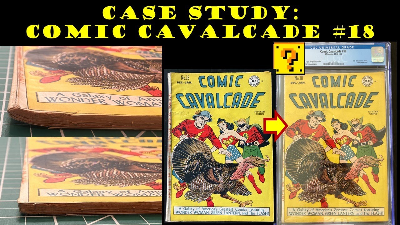 Wet Stack method Golden Age Comic Book Clean Press Spine Roll Fix Square Bound CGC Graded DC GRAIL
