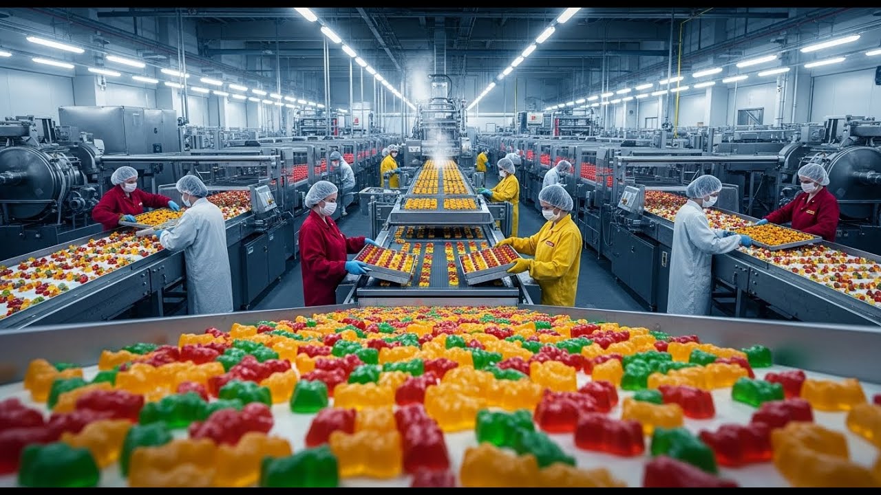 Inside HARIBO’s Secret Gummy Factory | How Gummy Bears Are Really Made!