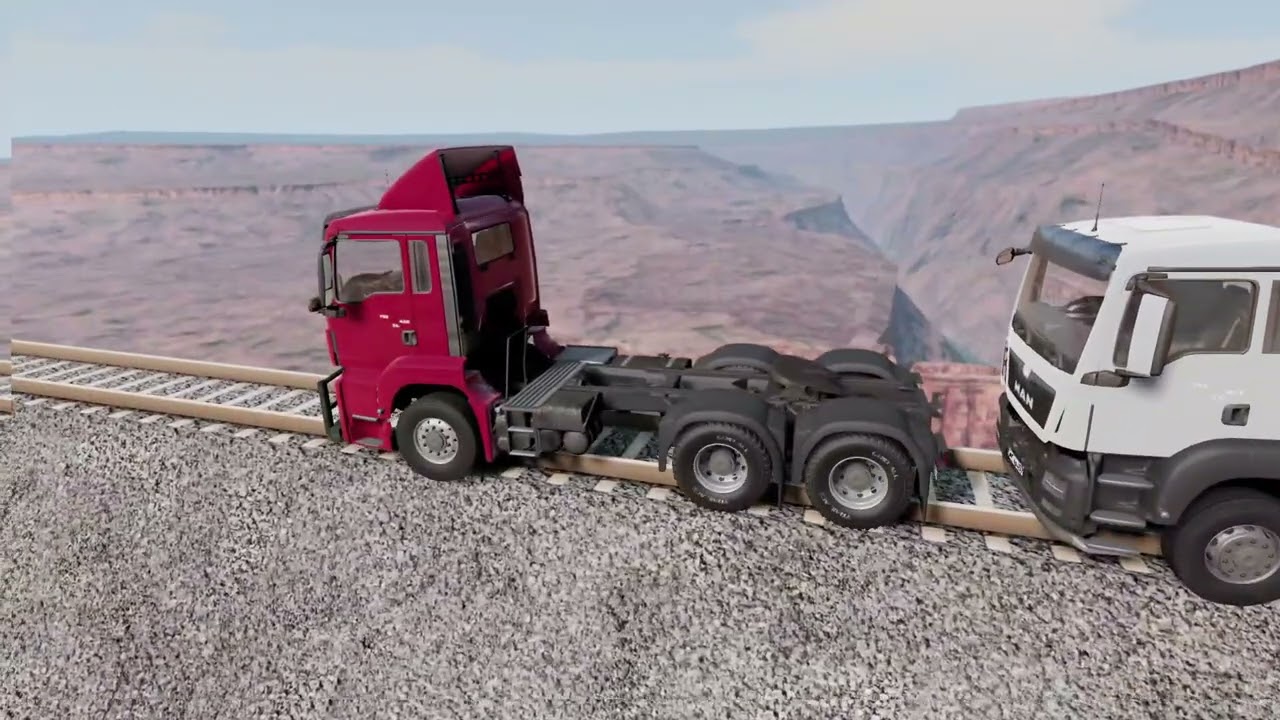 Man tgs vs massive ramp #beamngdrive