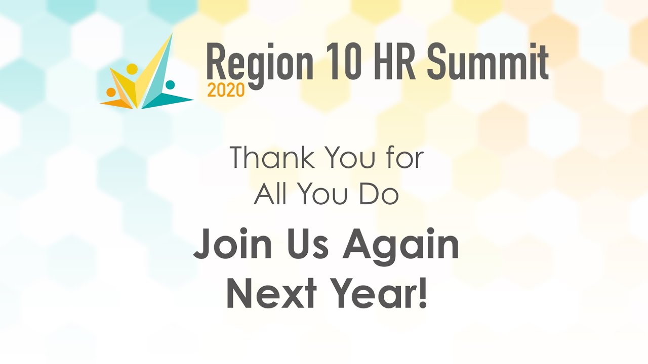 Thank you for making the Region 10 ESC HR Summit 2020 a success!