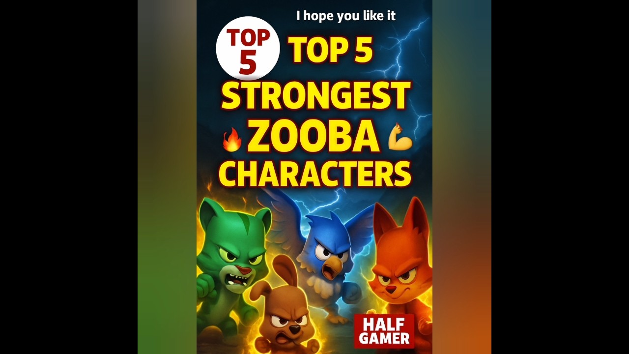 Top 5 Strongest Characters in Zooba #zooba #shorts #halfgamer #edit