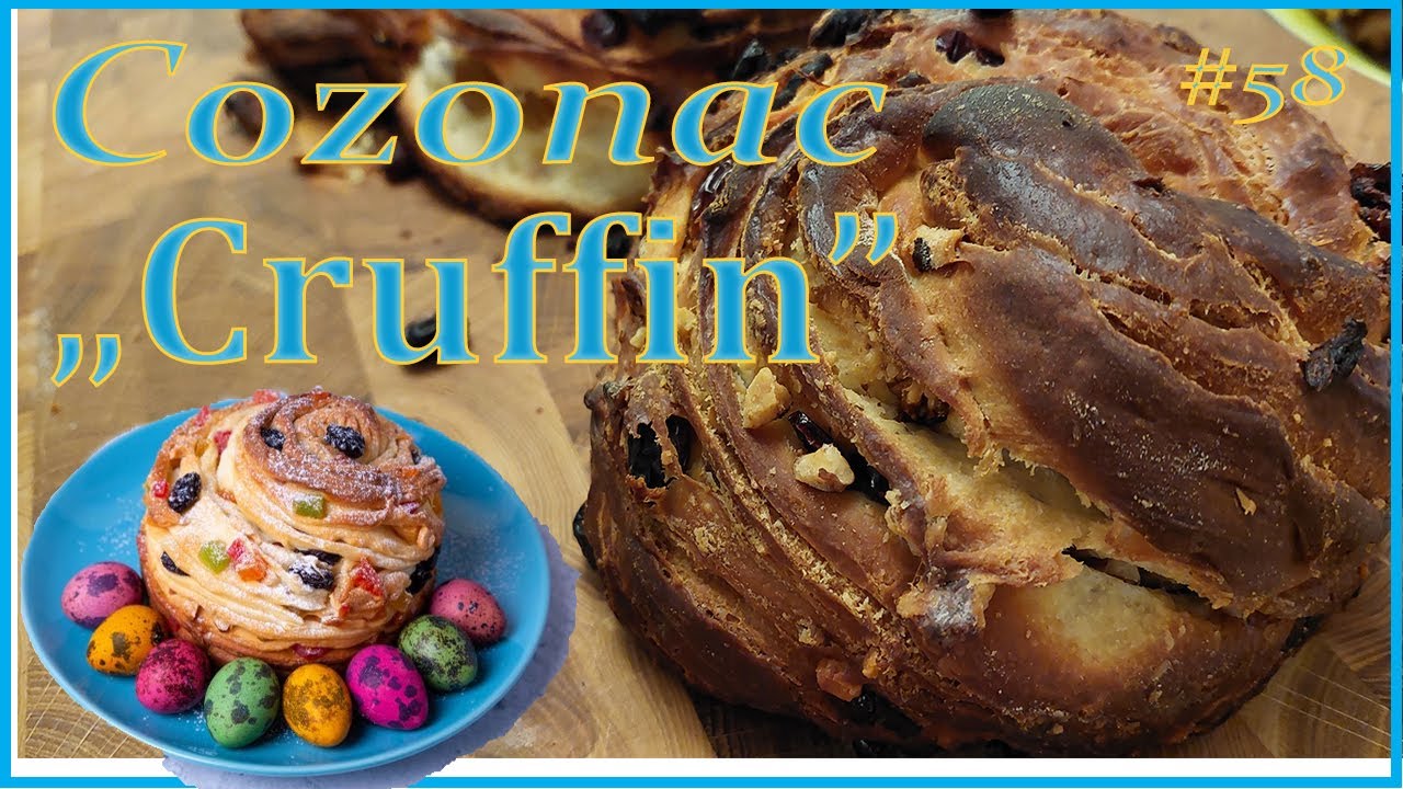 Cozonac Cruffin. Cozonac cu gust de croissant. Cozonac neobișnuit.