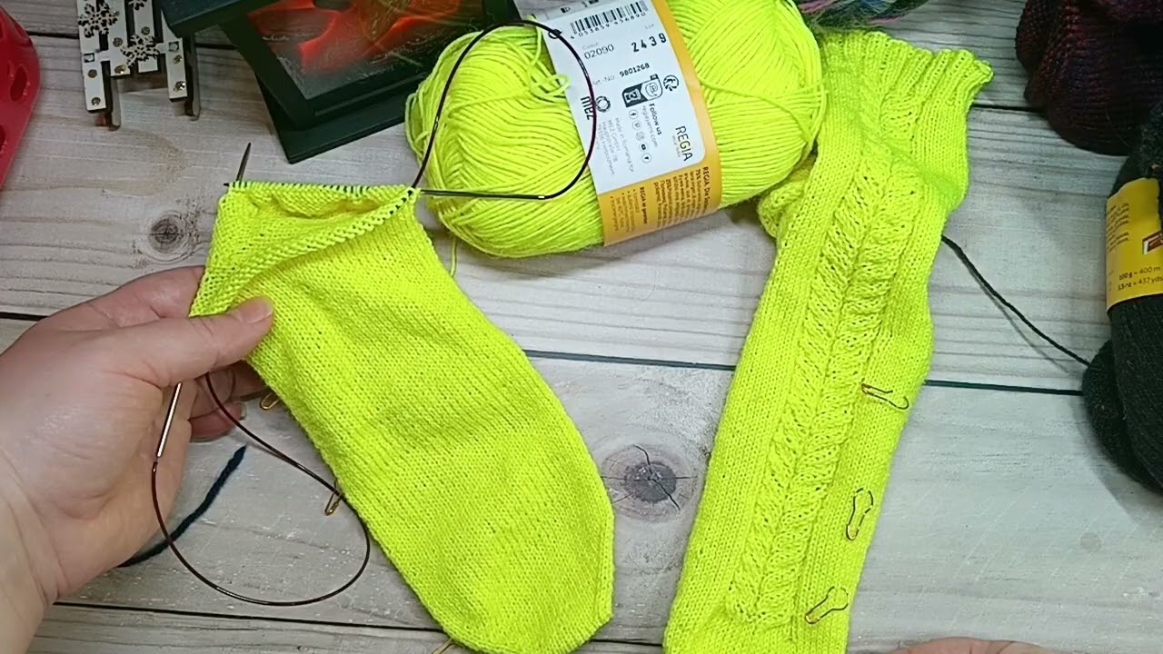 Готовые носочки. Носочки с узором. Носочные процессы. Усложняю себе жизнь)))