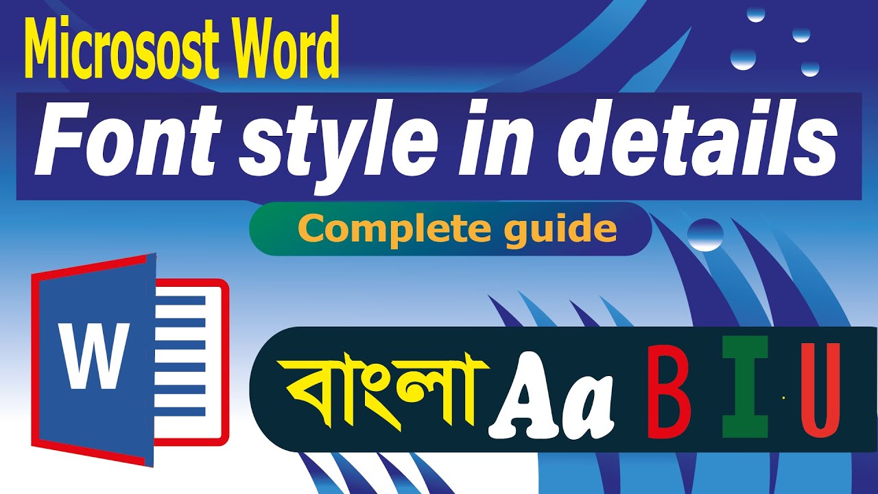 MS Word Font Style In Details //  Complete Font Guide //MS Word Bangla Tutorial // 2025
