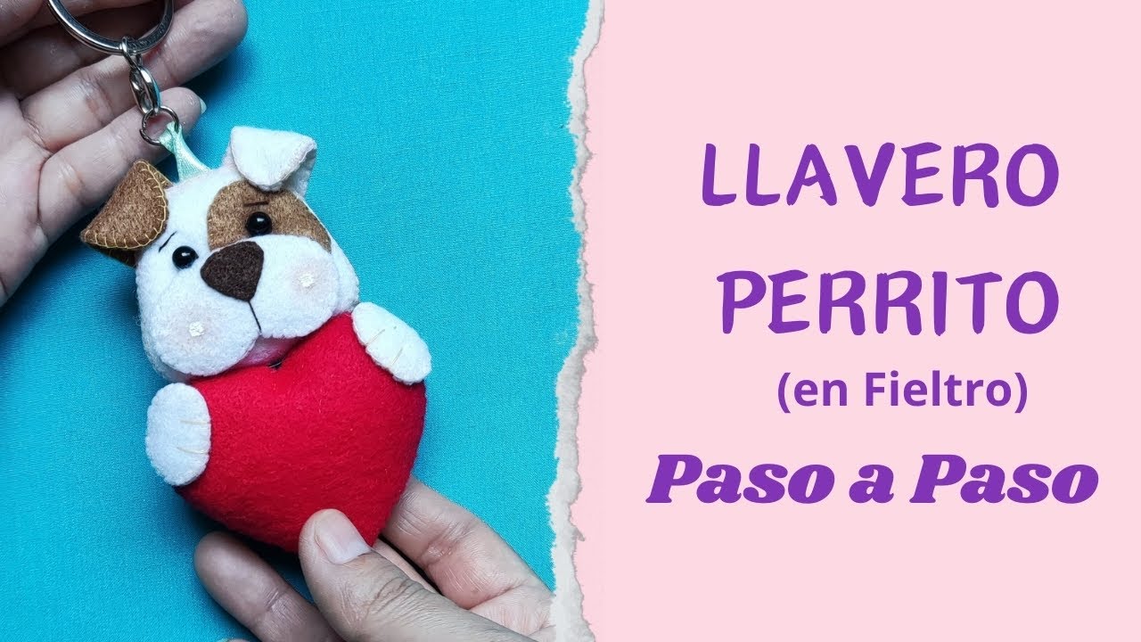 [PASO A PASO] Llavero PERRITO en FIELTRO #diy🐕