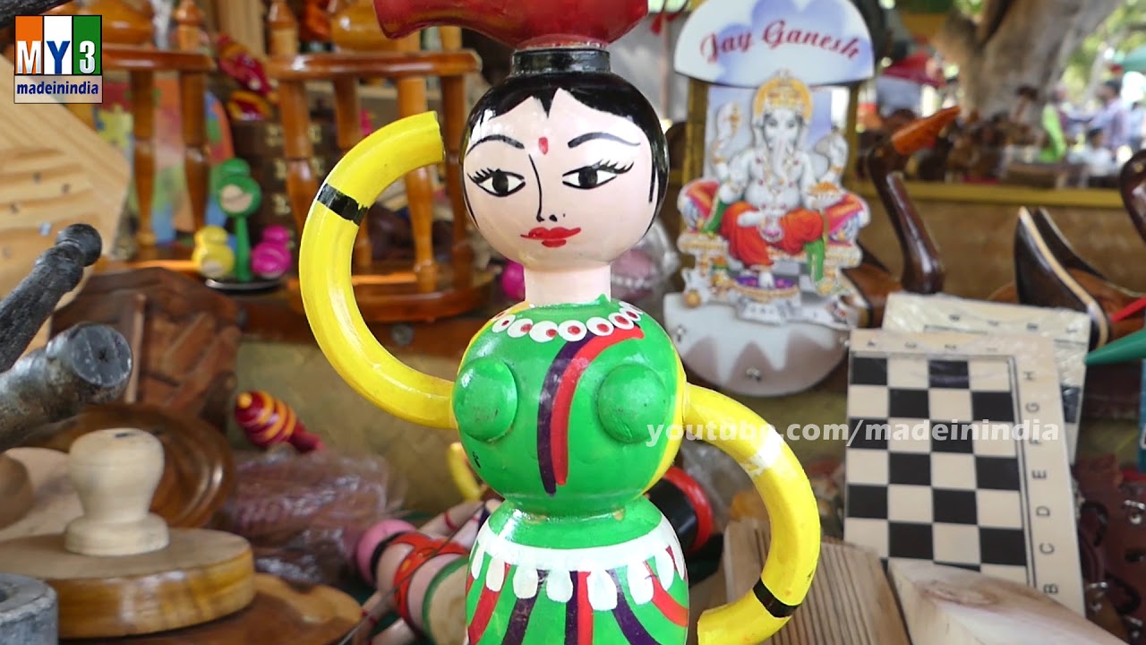 Traditional Ancient Wooden Toys Stall - Made in India