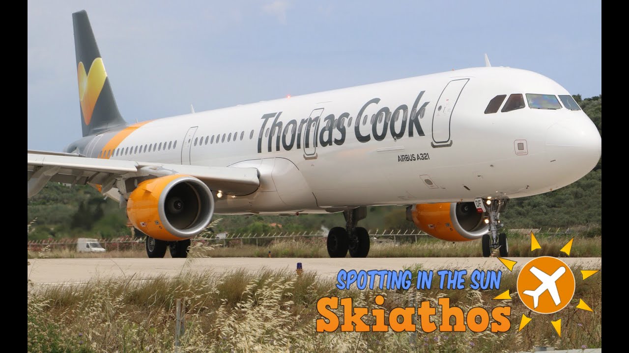 Skiathos - Plane Spotting In The Sun | Day 2 - Thomas Cook Wednesday | Crazy Jetblast + low landings