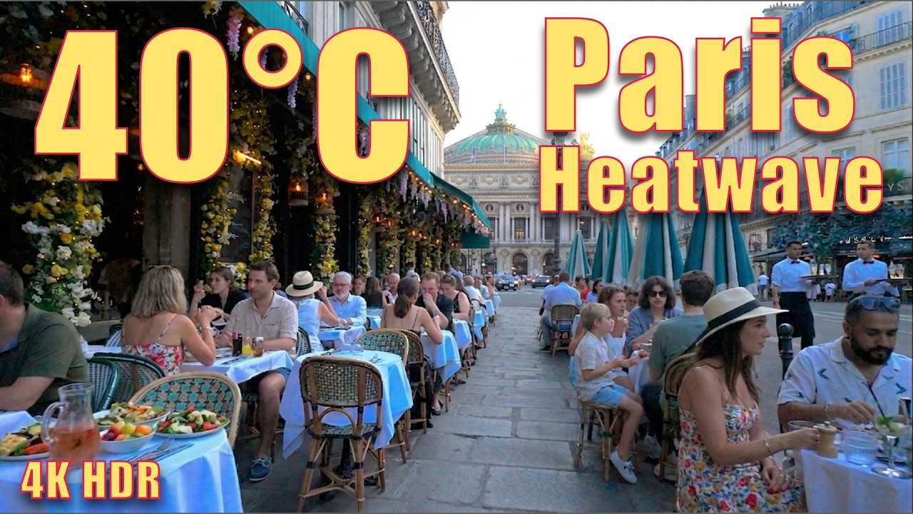 PARIS HEATWAVE 2026_ Walking in Extreme Heat 🥵 | Boulevard Haussmann to Louvre [4K HDR]