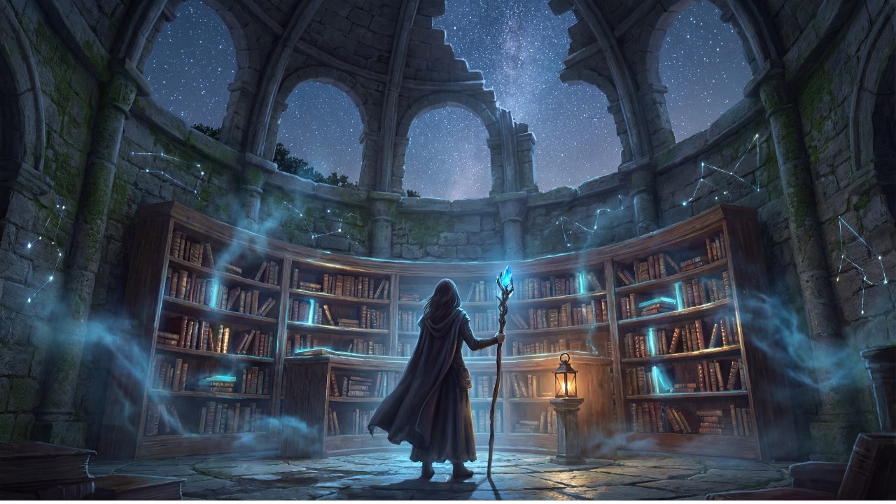 Ancient Library Ambience | Celtic Fantasy Ambience | Lanternlight In The Ancient Archives