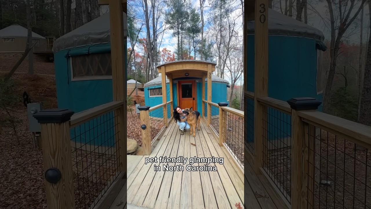This glamping getaway in North Carolina needs to be on your bucket list! #travel #glamping