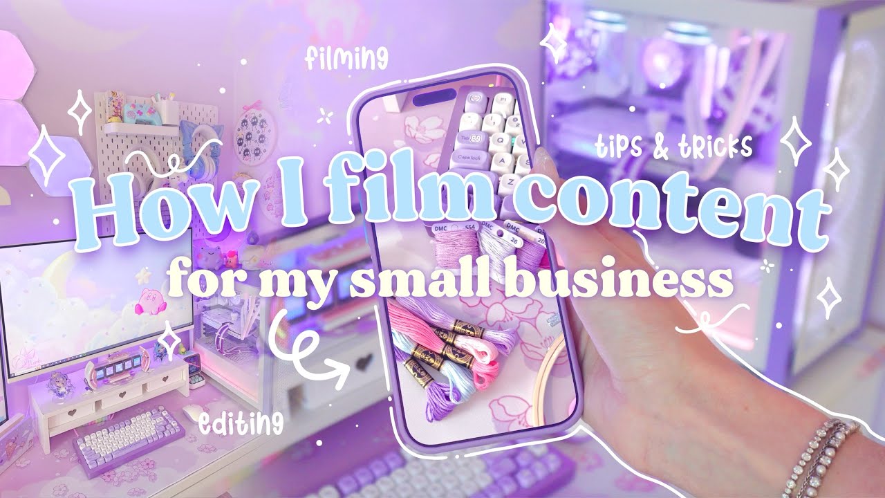 Filming, editing, planning social media content 🫧 Day in the life of an artist/small business owner