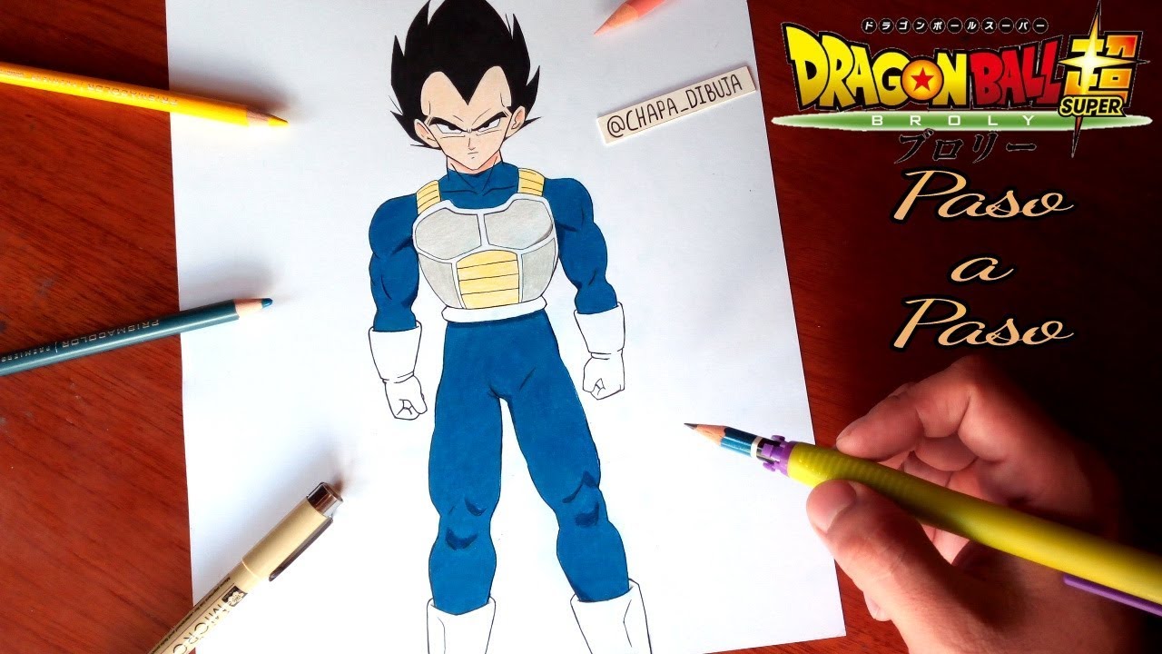 Cómo Dibujar PASO A PASO a VEGETA de la Pelicula Dragon Ball Super Broly (Tutorial Explicado)