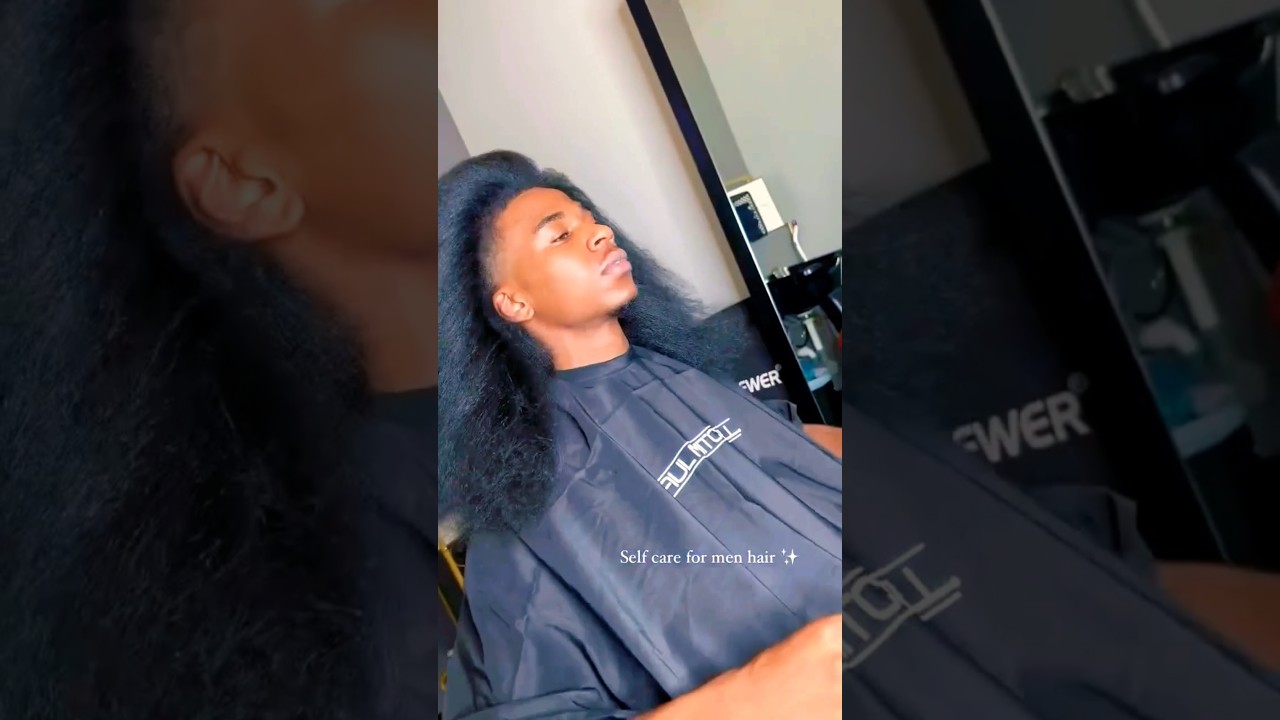 Black Men Long Natural Hair Silk Press 2025 