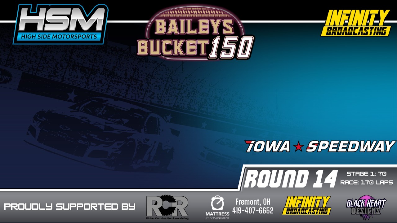 LIVE II High Side Motorsports II S1 R14 II Bailey's Bucket 150 II Iowa Speedway