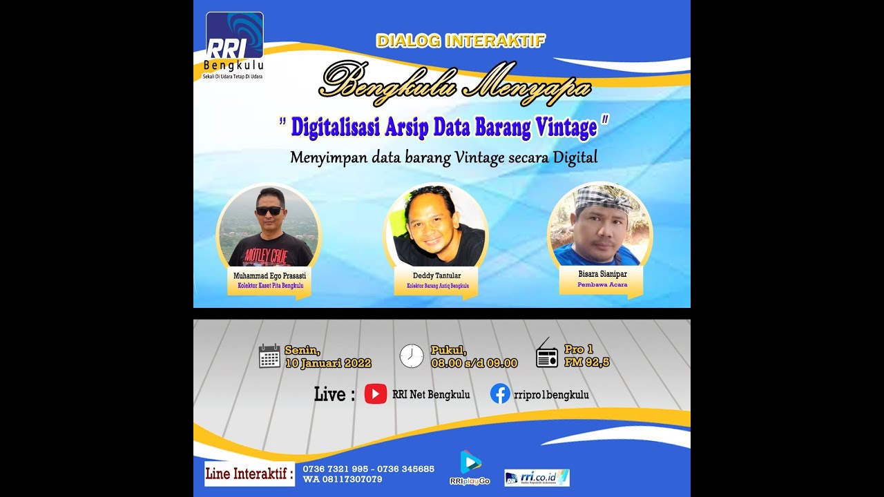 LINTAS BENGKULU PAGI | DIGITALISASI ARSIP DATA BARANG VINTAGE |10012022