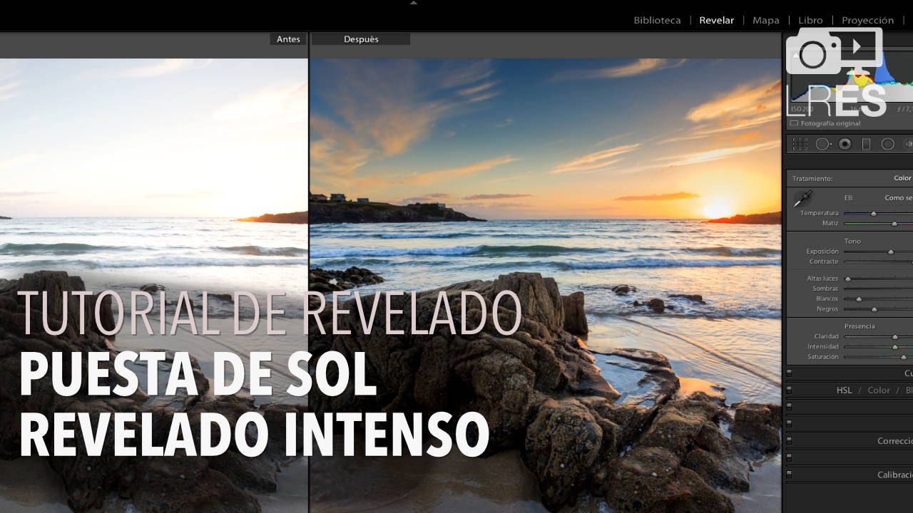 Lightroom ES - Tutorial 4 Revelado RAW (Puesta de sol)